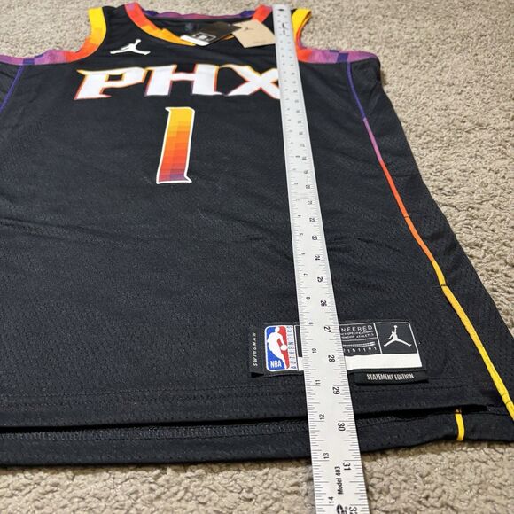 Jordan Devin Booker Phoenix Suns Black PHX Jersey Men’s M 44 Swingman NBA New!! - Picture 7 of 10